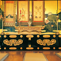 金箔、漆塗の施された框