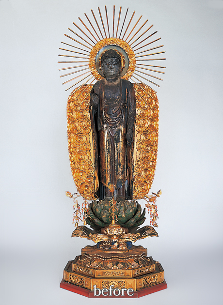 御本尊ご修復　作業前