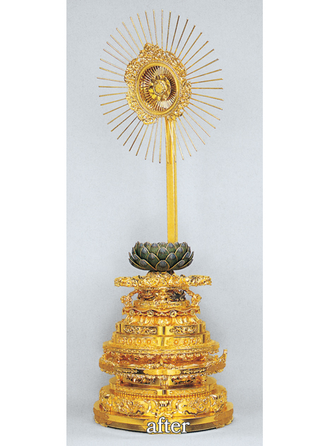 御本尊ご修復　作業後