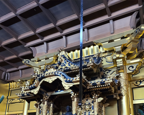 お内陣天井施工前