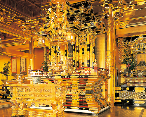 金箔押向門柱（来迎柱）の価格