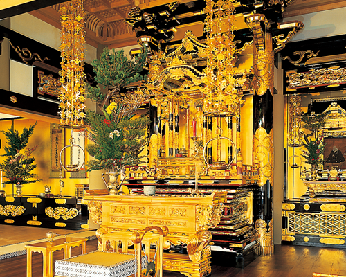 黒漆蝋色仕上向門柱（来迎柱）の価格