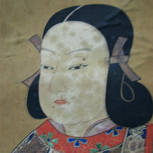 聖徳太子御掛軸の修理：修理前