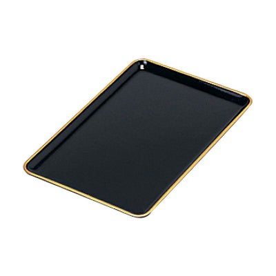 PC名刺盆 黒塗天金（奥行21cm、奥行24cm、奥行27cm 3種類）5911