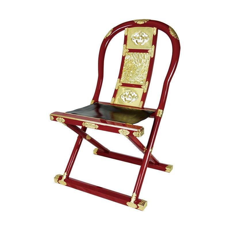 軽便曲録 朱塗本金箔押　0473-0000