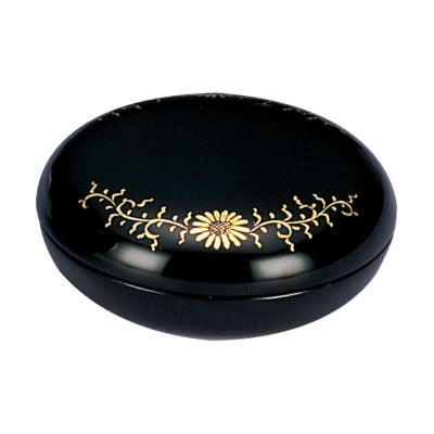 漆塗香合 菊唐草沈金（丸型） 0310-0200