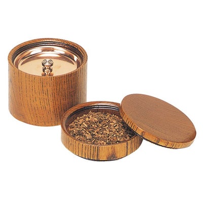 携帯用二段式丸香炉 2.5寸(欅、黒、赤 3種類) 2620