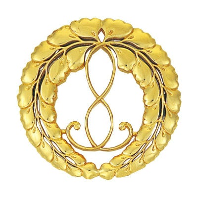 木製定紋 下り藤（直径約21cm～直径約45cm 4種類）2201