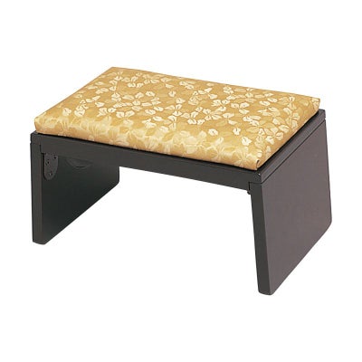 YR折畳正座椅子 黒塗レザー1309-0001