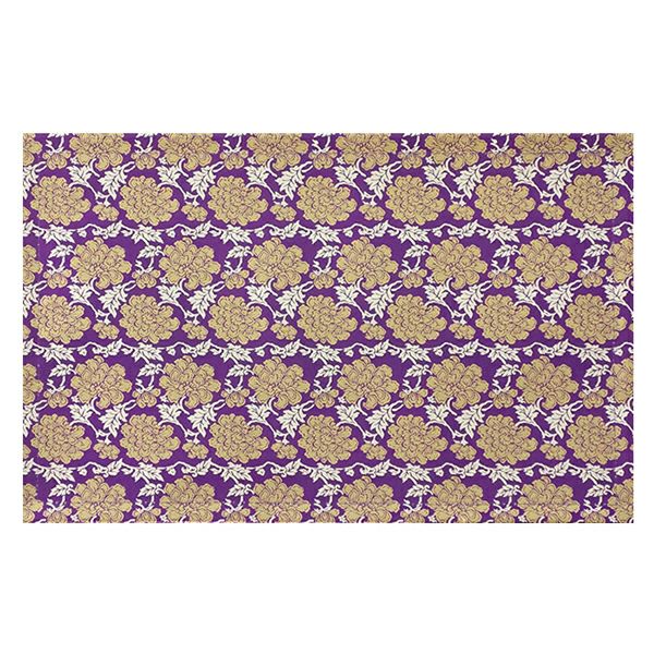 経机用防炎マット 16号用 黒/赤/紫（幅37.5cm、奥行24.5cm）2092