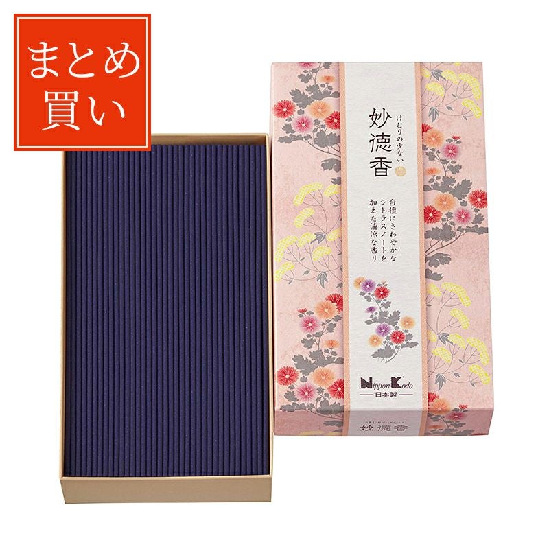 日本香堂 業務用お線香 妙徳香 内容量110g入 バラ詰 100箱