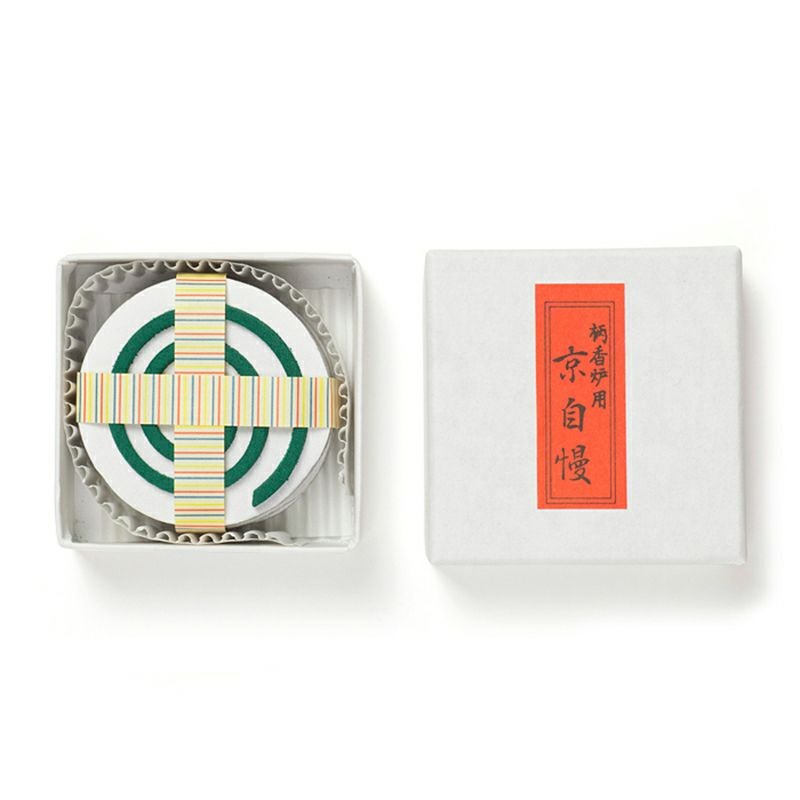 松栄堂 巻線香 柄香炉用 京自慢 沈香調 直径4cm 5枚入