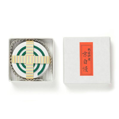 松栄堂 巻線香 柄香炉用 京自慢 沈香調 直径4cm 5枚入