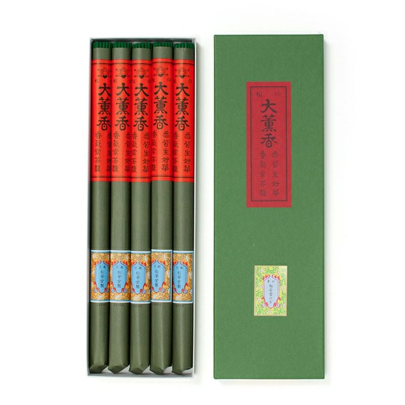 松栄堂 寺院線香 松印 大薫香 白檀調 長寸33cm 5把詰