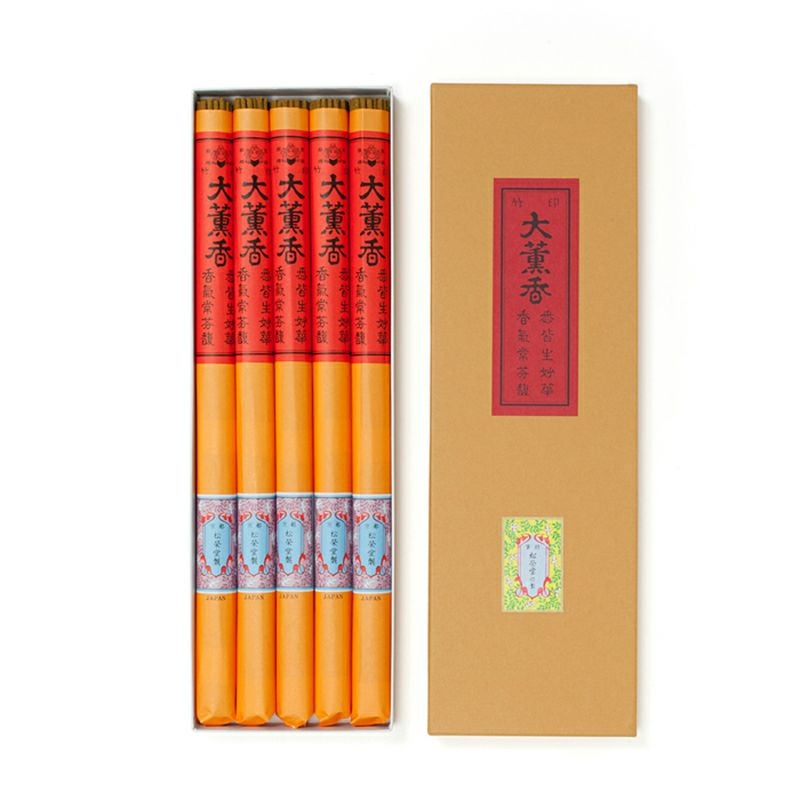 松栄堂 寺院線香 竹印 大薫香 白檀調 長寸33cm 5把詰