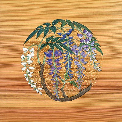 天井絵 板に手描き 天井板45cm角 花の丸直径36cmまで（各宗派）