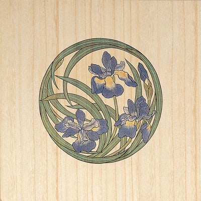 天井絵 天井板に複写 桐材に複写 天井板45cm角 花の丸直径28cmまで（各宗派）