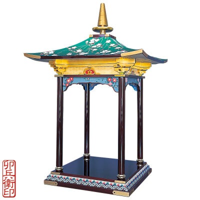 花御堂 極彩色仕上 別製最上 卯兵衛印 屋根横幅45cm（各宗派）