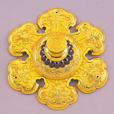 釘隠 御本山型 中座丸座 銅製 本金メッキ（直径7.5～18cm 8種類）