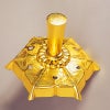 懸魚六葉釘隠 銅製 本金メッキ 取付用ボルトネジ足付（直径12～24cm 7種類）