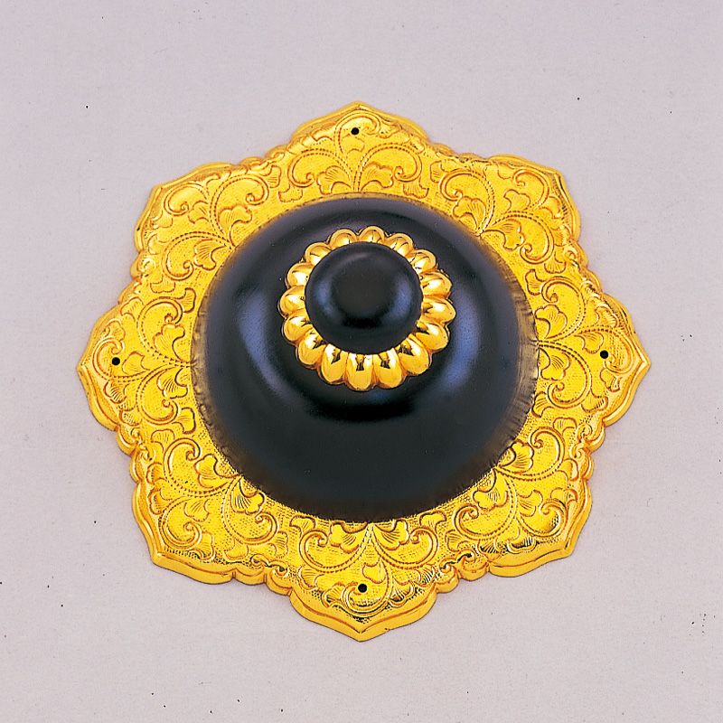 唄金具 御本山型 敷座入 銅製 本金メッキ（直径9～18cm 7種類）