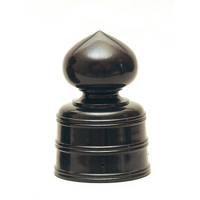 擬宝珠 鎌倉型 真鍮製黒色仕上 木造用鋲付（下部口径9～21cm 9種類）