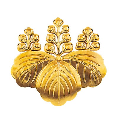 定紋 五七桐紋 樹脂製 純金箔押（直径21cm、36cm 2種類）