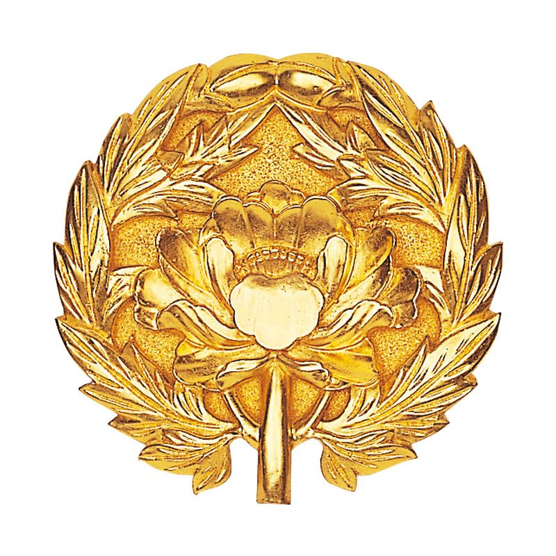 定紋 抱牡丹紋 樹脂製 純金箔押（30cm 1種類）