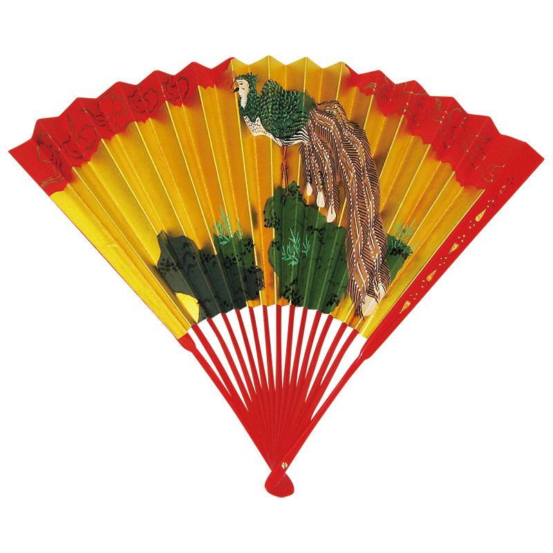中啓 朱塗骨 朱褄入金銀地鳳凰 紙箱入 長さ30cm（各宗派） | 寺院用