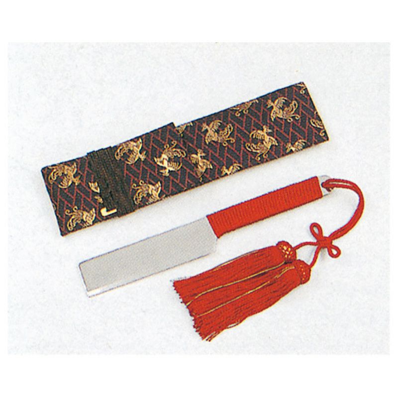 かみそり 特製 真鍮製 クロームメッキ 人絹房付（赤房、白房 2色）