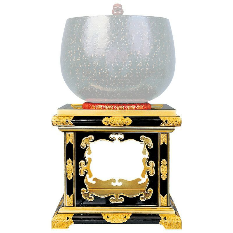 経金・平金台 八猪目型 本黒漆塗 金具打 大谷派（口径18～45cm 10種類