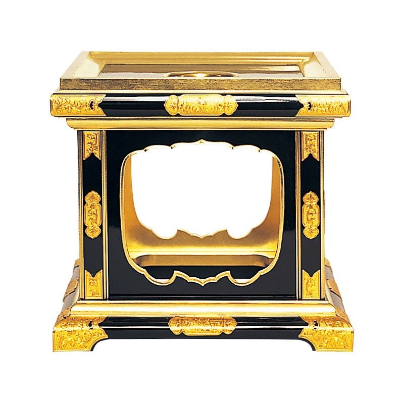 経金・平金台 壷繰型 本黒漆塗 金具打 大谷派（横幅18～45cm 10種類）