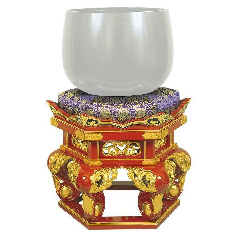 金台 御本山様式 本朱漆塗 面純金箔押 金具打 大金39cm用（本願寺派）