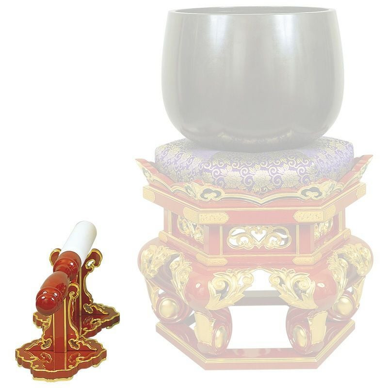 撥置台 御本山様式 本朱漆塗 面純金箔押 金具なし（大金33～45cm 5種類）