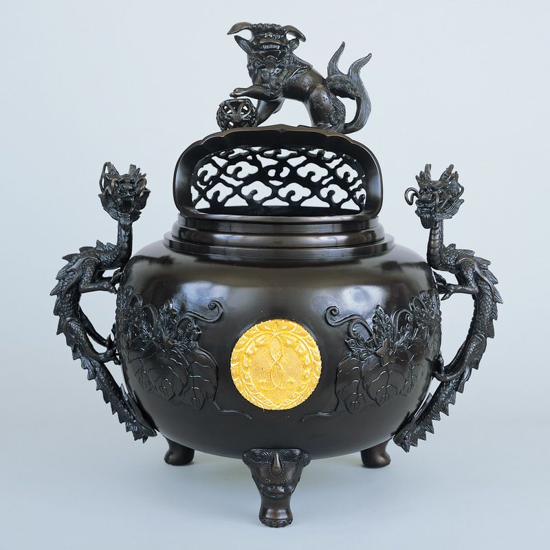 外陣香炉 唐金製 宣徳色付 最上（香炉直径27～45cm 7種類）