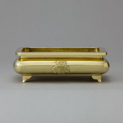 前香爐 定紋付 磨き（横幅13.5cm、19.5cm 2種類）