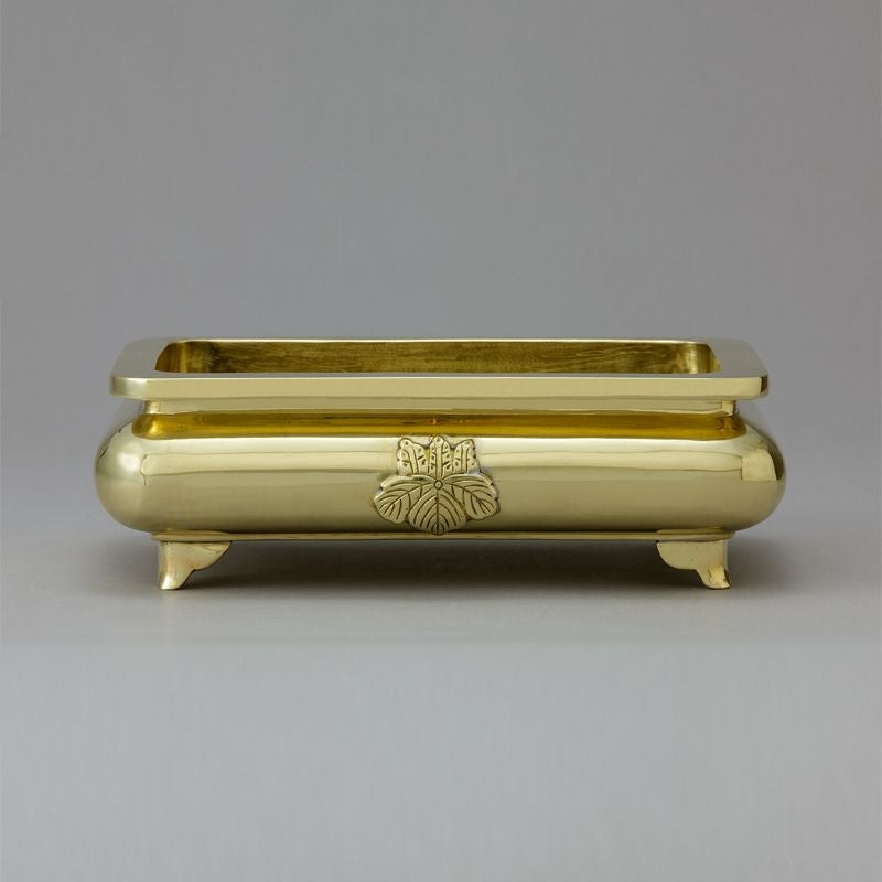 前香爐 定紋付 磨き（横幅13.5cm、19.5cm 2種類）