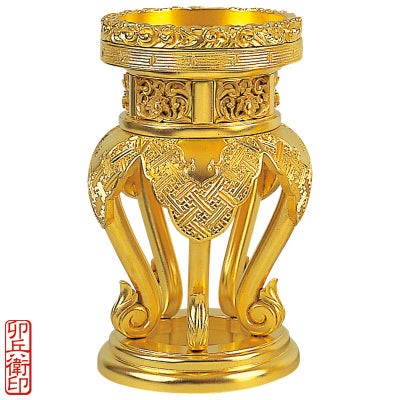 仏飯台 御本山様式 総純金箔押 別製最上 卯兵衛印（高さ21～27cm 3種類）