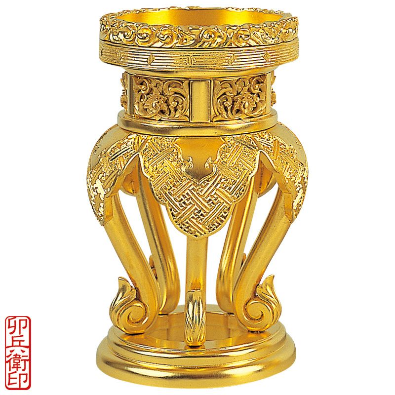 仏飯台 御本山様式 総純金箔押 別製最上 卯兵衛印（高さ21～27cm 3種類）