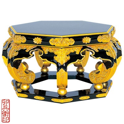 七角香盤 御本山型別誂 脚金具包み打 卯兵衛印（甲板横幅18～22.5cm 4種類）