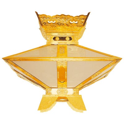 菱灯籠〈四角型〉 銅製 純金箔押 電装品別売 特製 火袋1辺長さ106cm（大谷派）