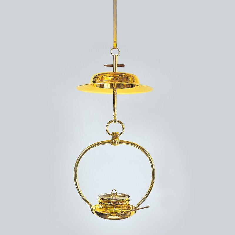 輪灯 磨き 油皿、舌、灯芯押、香箸付 極上（笠径21～36cm 6種類