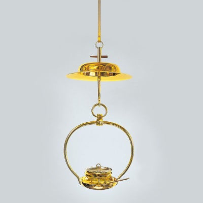 輪灯 磨き 油皿、舌、灯芯押、香箸付 極上（笠径21～36cm 6種類）