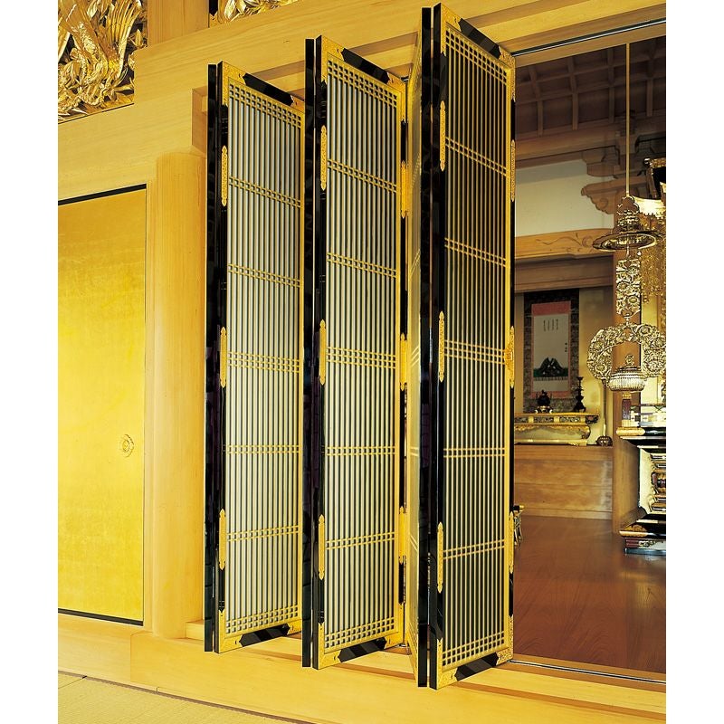 スライド式巻障子（折障子） 本漆塗 取付金具共 極上 基準寸法 間口