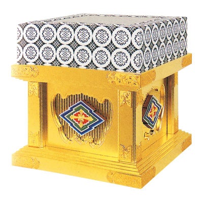 椅子式礼盤 御影堂型 純金箔押 畳付 高さ40cm（本願寺派）