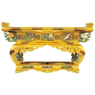 三鳥型前卓 腰三鳥彫 最上 横幅167cm（本願寺派）