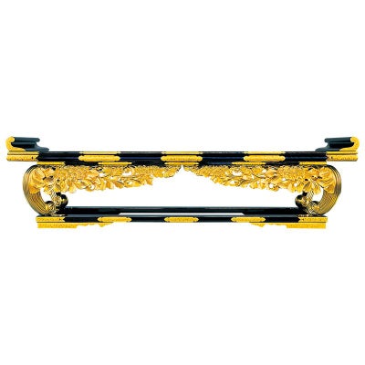 如来堂型脇壇卓 菊彫刻入 最上 横幅106cm（高田派）