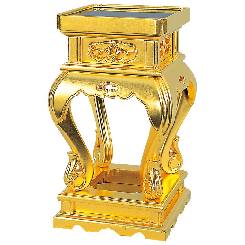 民間仕入れ品　中国明時代石仏　金張り貴重品J710A13-1 line 販売 0640471s【純金箔張り 瓔珞 一対】仏具/荘厳具/23cm程/15.5