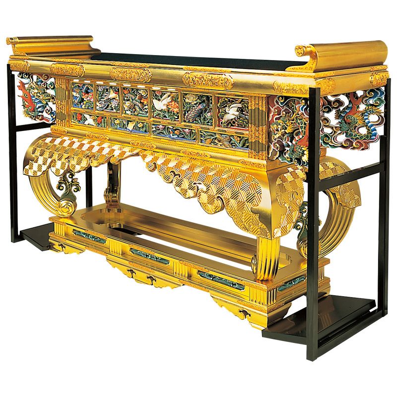 水引の枠 折畳式 黒漆塗（前卓幅121～197cm用 6種類） | 寺院用仏具