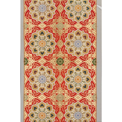 打敷 上金襴 赤地箔通華紋 一巾半三角袖なし（真宗各派）